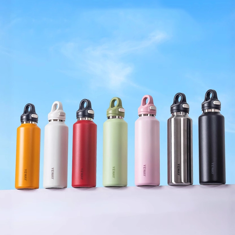 one key start water bottle with handle
